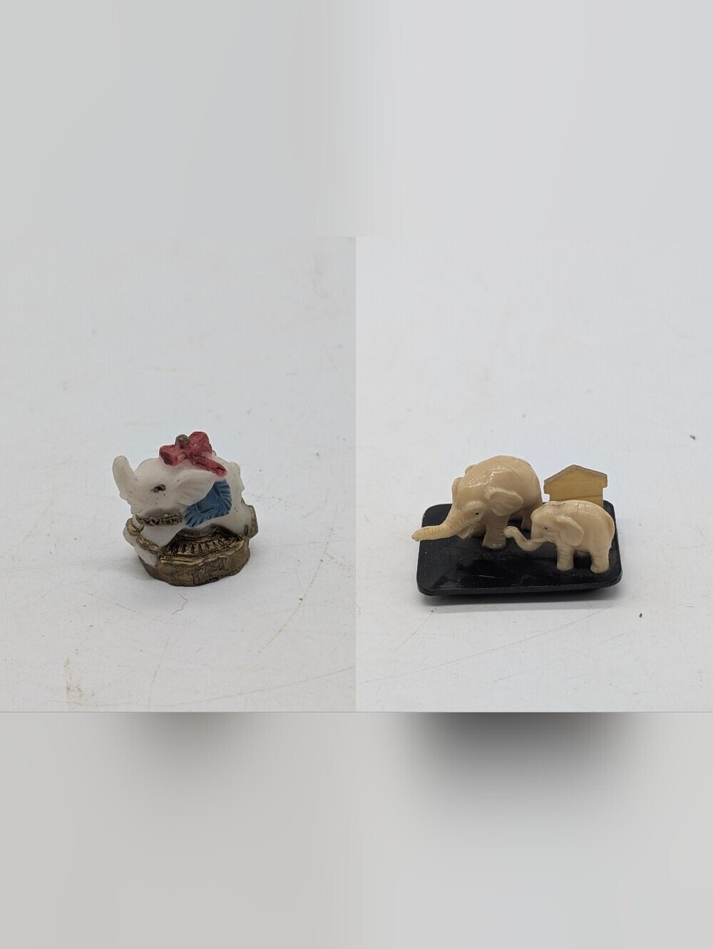 Vintage Mini Elephant Lot 1930s Celluloid Japan And Unknown Resin Circus